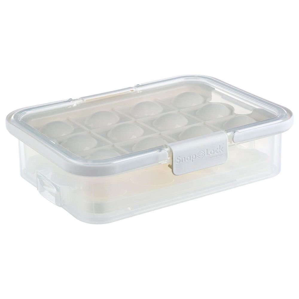 Progressive SnapLock Collapsible Deviled Egg Carrier for 24 Eggs in Clear, , large