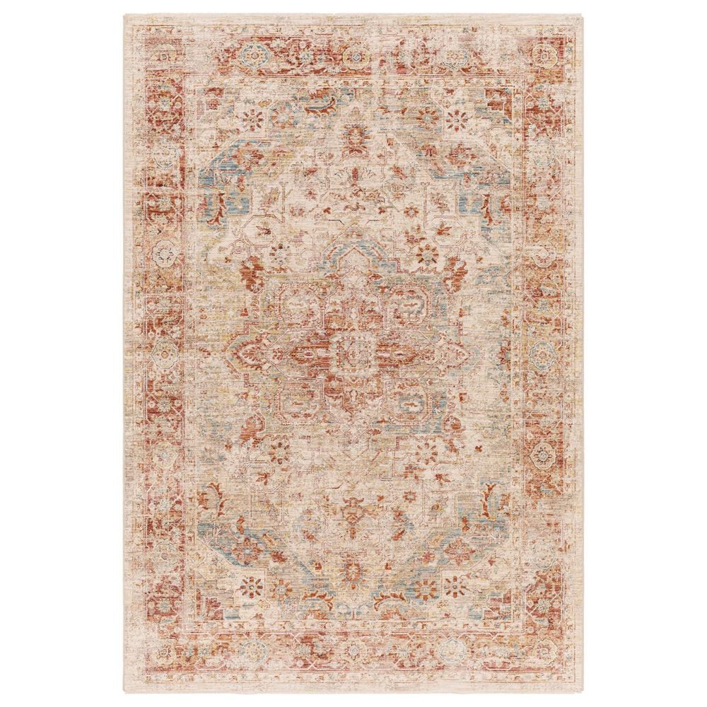 Surya Aspendos 2" x 2"11" Light Gray, Rust, Denim, Ice Blue, Cream, Mustard and Black Area Rug, , large