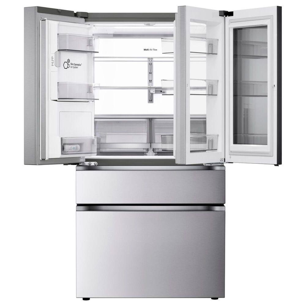 LG 28.6 Cu. Ft 4-Door French Door Refrigerator with Mirror Instaview in PrintProof Stainless Steel, , large