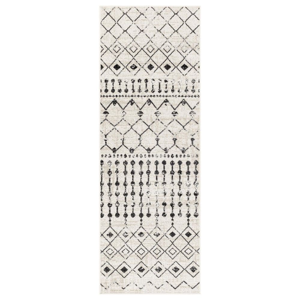 Surya Lavadora 2"7" x 7"3" Black, Gray, Light Beige and Cream Runner, , large