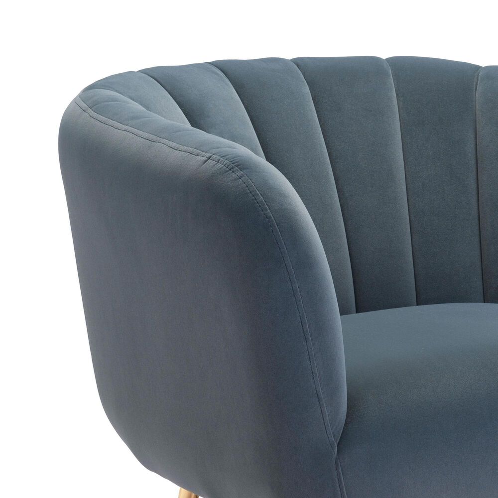 Zuo Modern Deco Accent Chair in Gray Velvet, , large
