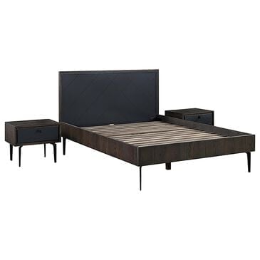 Blue River Cross 3 Piece Queen Bed Set in Dark Gray, , large