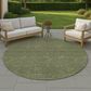 Dalyn Rug Company Soft Essentials Solid Olive 8" Round Area Rug, , large