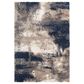 Central Oriental Tulsa Brunsville 7"10" x 9"10" White Sand and Blue Navy Area Rug, , large