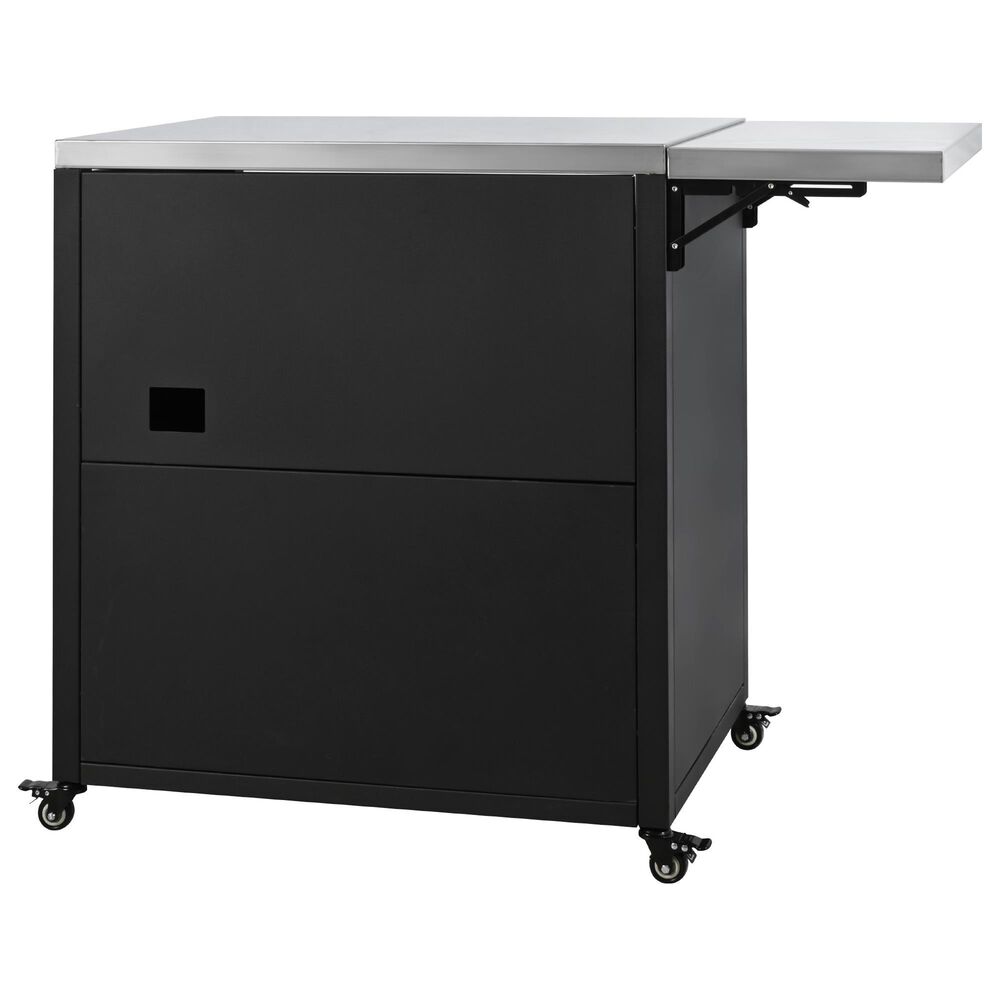Hearth and Haven Patio Serving Cart in Matte Black, , large
