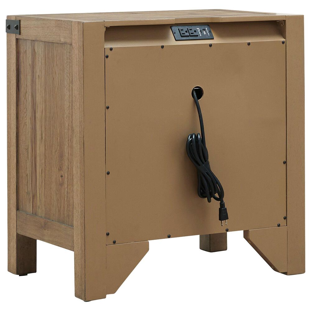 Millenium Ridgester California King Panel Bed with Dresser, Chest and Two Nightstands in Light Brown with USB Ports, , large