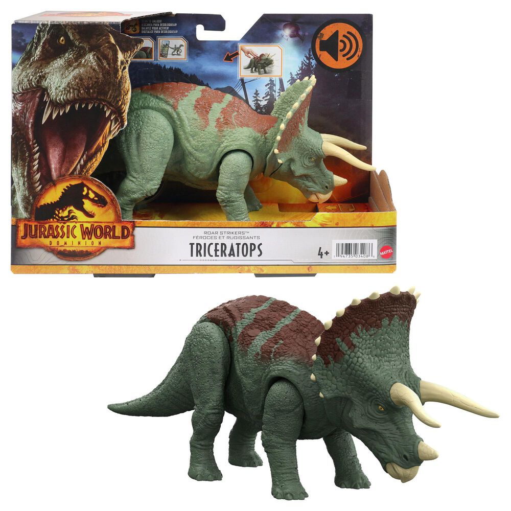 Jurassic World Roar Strikers Triceratops, , large