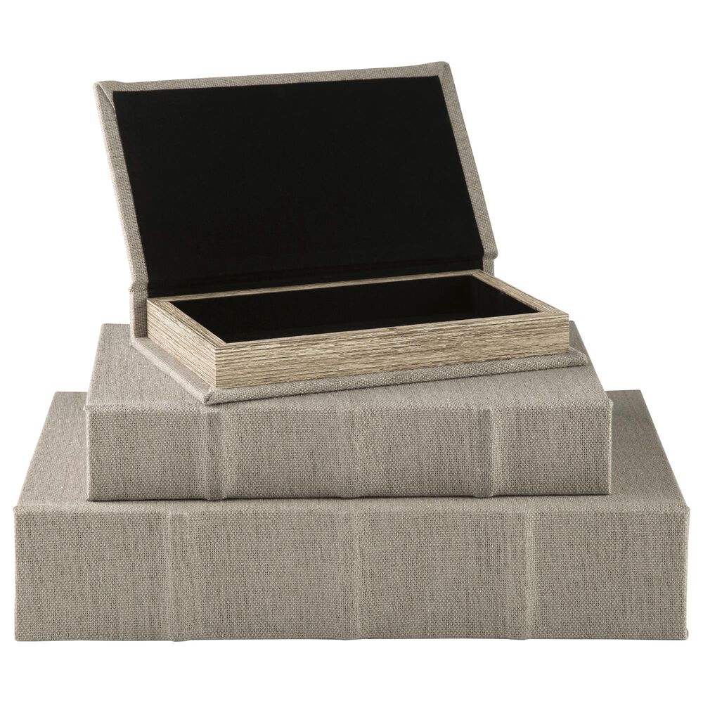 Ashley Jolina Decorative Box in Linen (Set of 3), , large