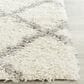 Safavieh Dallas Shag SGD257F-28 2"3" x 8" Ivory/Grey Runner, , large