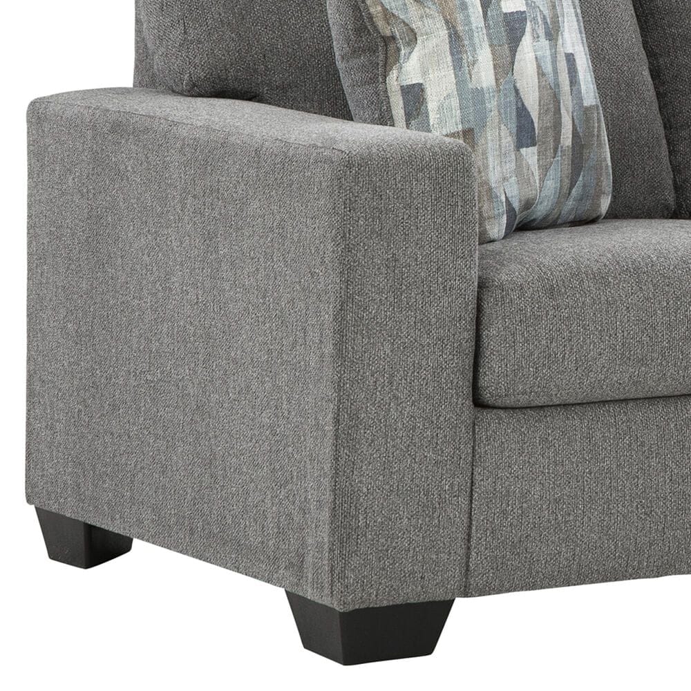 Ashley Deltona Stationary Sofa and Loveseat Set in Graphite, , large