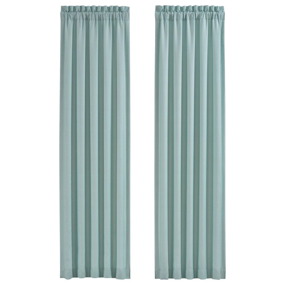 Royal Court Water"s Edge 84" x 41" Window Panel Pair in Aqua, , large