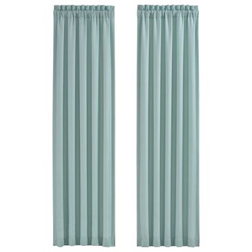 Royal Court Water"s Edge 84" x 41" Window Panel Pair in Aqua, , large