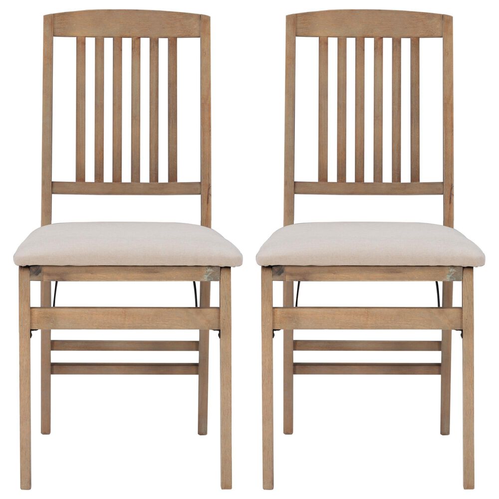 Linon Home Decor Triena Mission Folding Side Chair in Grey Wash (Set of 2), , large