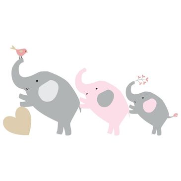 Lambs and Ivy Eloise Wall Decals in Gray, Pink and Gold, , large