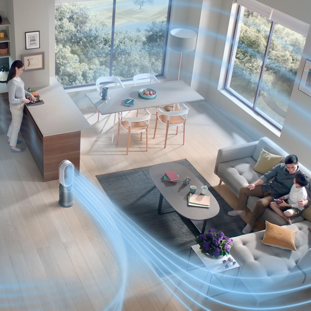 Dyson Purifier Hot Cool Hp07 Fan In White And Silver Nebraska Furniture Mart