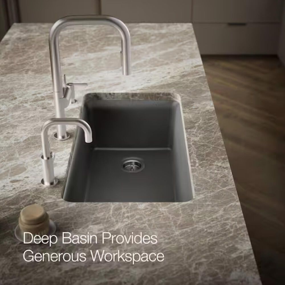 Kohler Cairn 33.5" Single Bowl Sink in Matte Graphite, , large