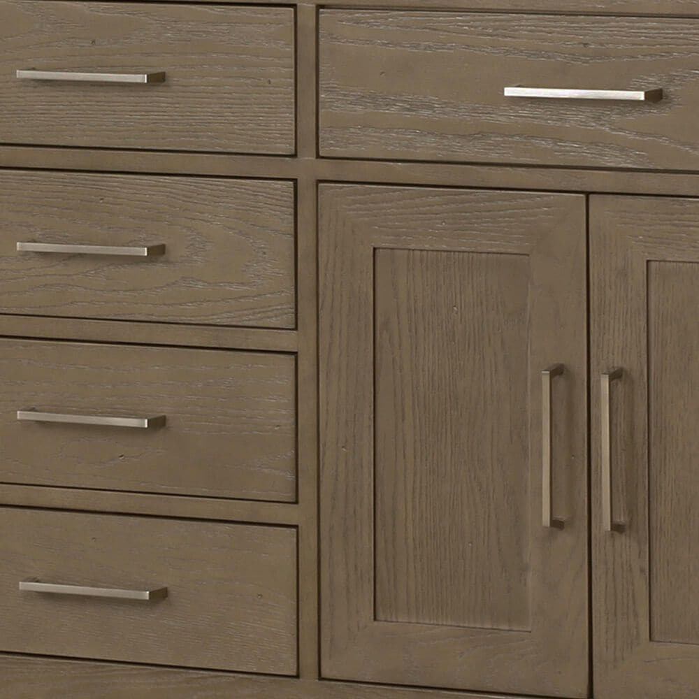 Lexora Home Abbey 72&quot; Double Bathroom Vanity in Grey Oak with 2 cm White Cultured Marble Top and Rectangular Sinks, , large