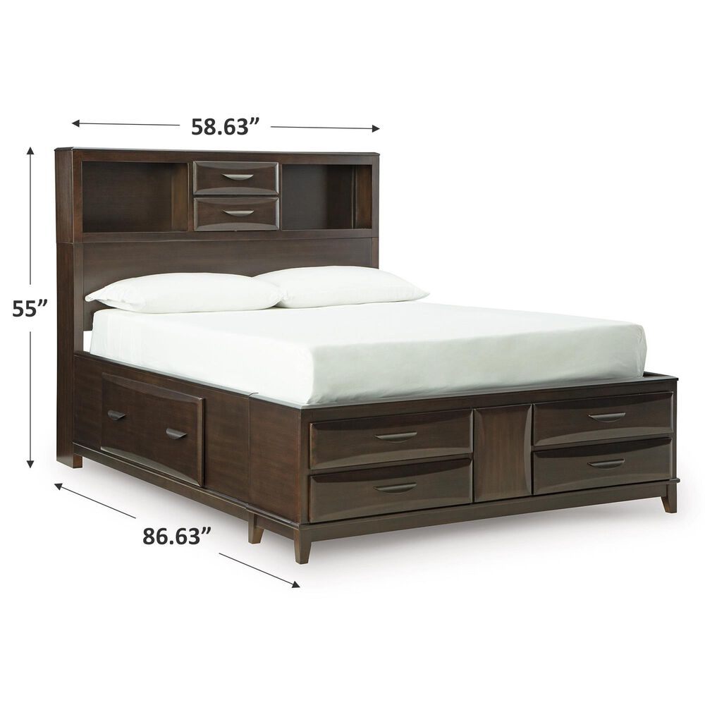 Ashley Vanmore Full Storage Bed in Dark Brown, , large