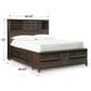 Ashley Vanmore Full Storage Bed in Dark Brown, , large