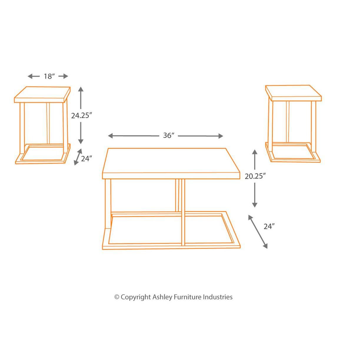 Ashley airdon store coffee table set