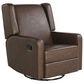 Lifestyle Solutions Emerson Manual Swivel Rocker Recliner in Brown, , large