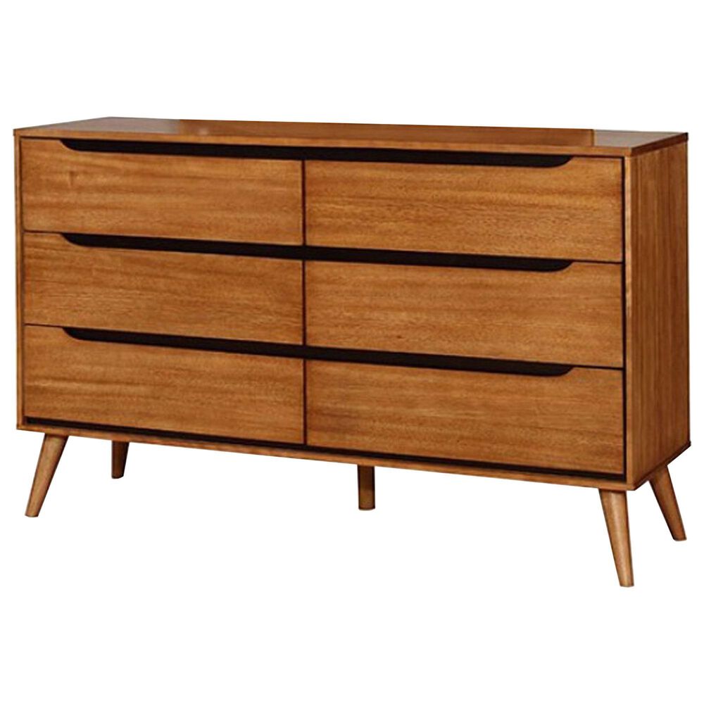 Furniture of America Lennart 6Drawer Dresser in Oak NFM