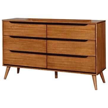 Furniture of America Lennart 6-Drawer Dresser in Oak, , large
