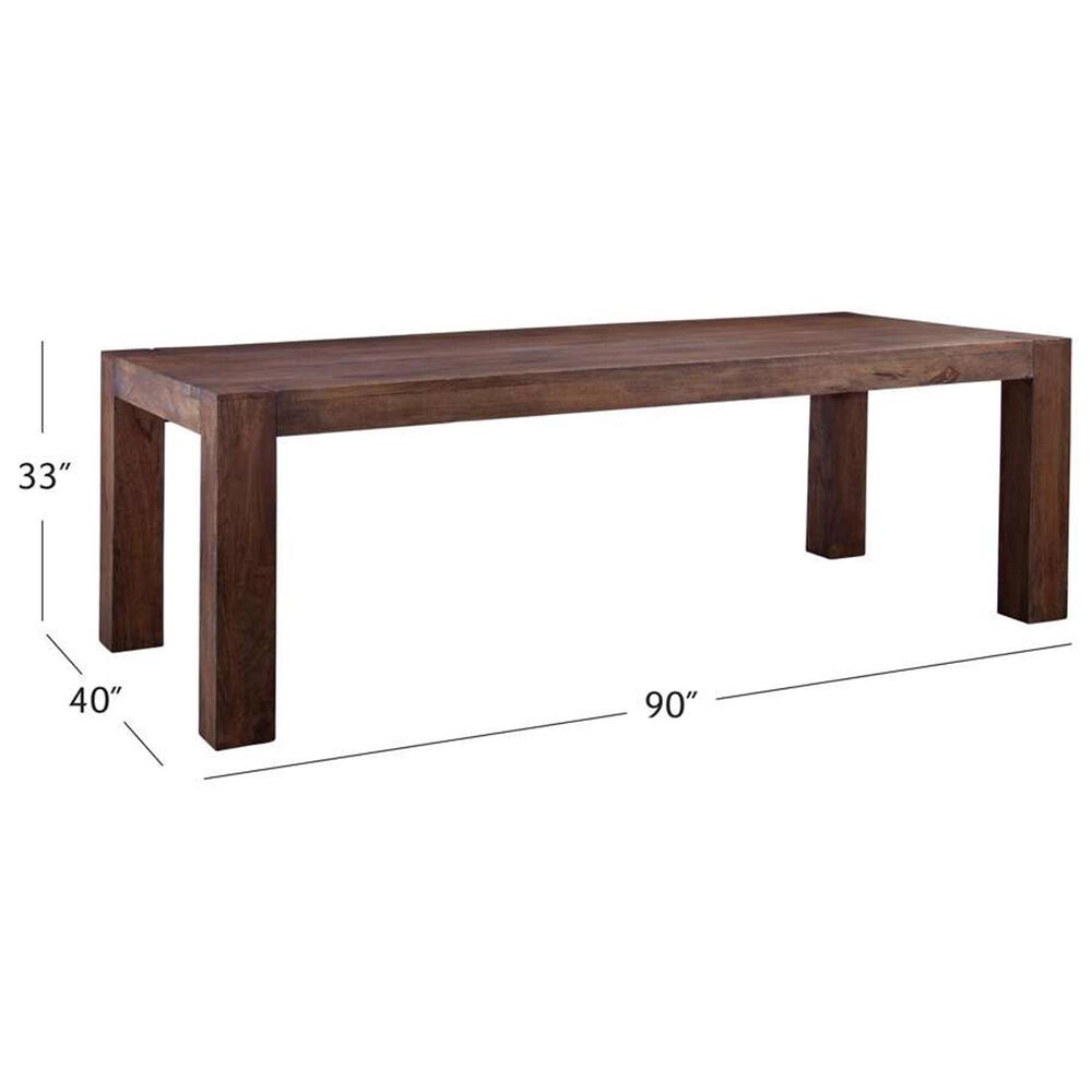 Bassett Mirror Company Walsh Dining Table in Rustic Brown Mango - Table Only, , large