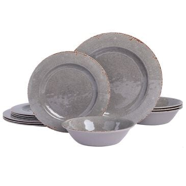 Gibson Home Mauna 12-Piece Dinnerware Set in Grey, , large