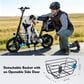HOMLUX 650W 30-Mile Adults Electric Scooter with Pet Basket in Black, , large