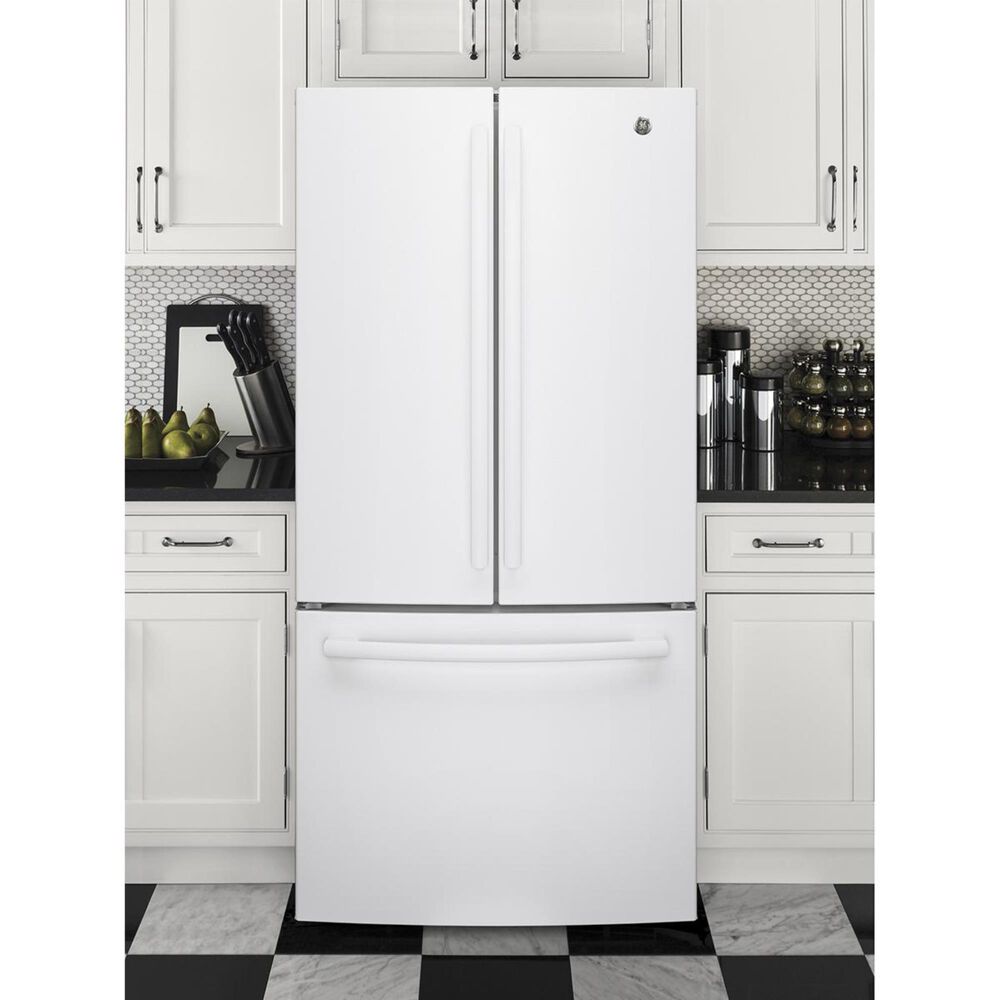 GE Appliances 24.8 Cu. Ft. French Door Refrigerator with Internal Water Dispenser in White, , large