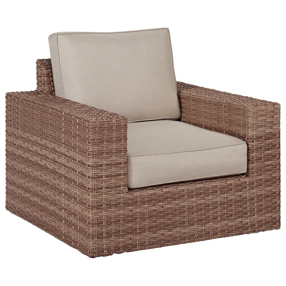Slate and Company Isla Patio Motion Lounge Chair in Abigail Linen, , large