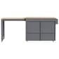 HOMLUX 75" Kitchen Island with Extendable Dining Table in Grey, , large