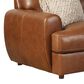 Simon Li Stationary Leather Sofa in Triomphe Light Brown, , large