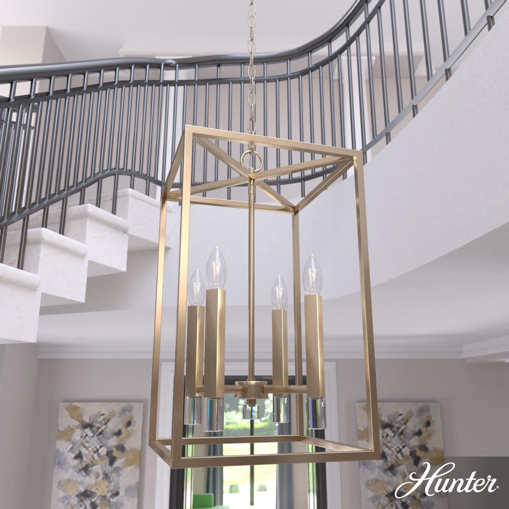 Hunter Sunjai 13&quot; 4-Light Pendant in Alturas Gold, , large