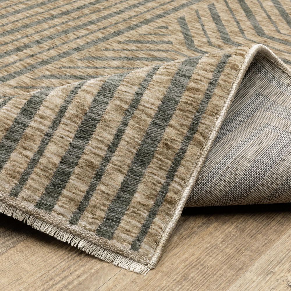Oriental Weavers Echo ECH01 Beige and Grey 2&#39;3&quot; x 7&#39;6&quot; Runner, , large