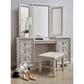 Pulaski Furniture Corp Camila Vanity and Mirror in White and Silver, , large
