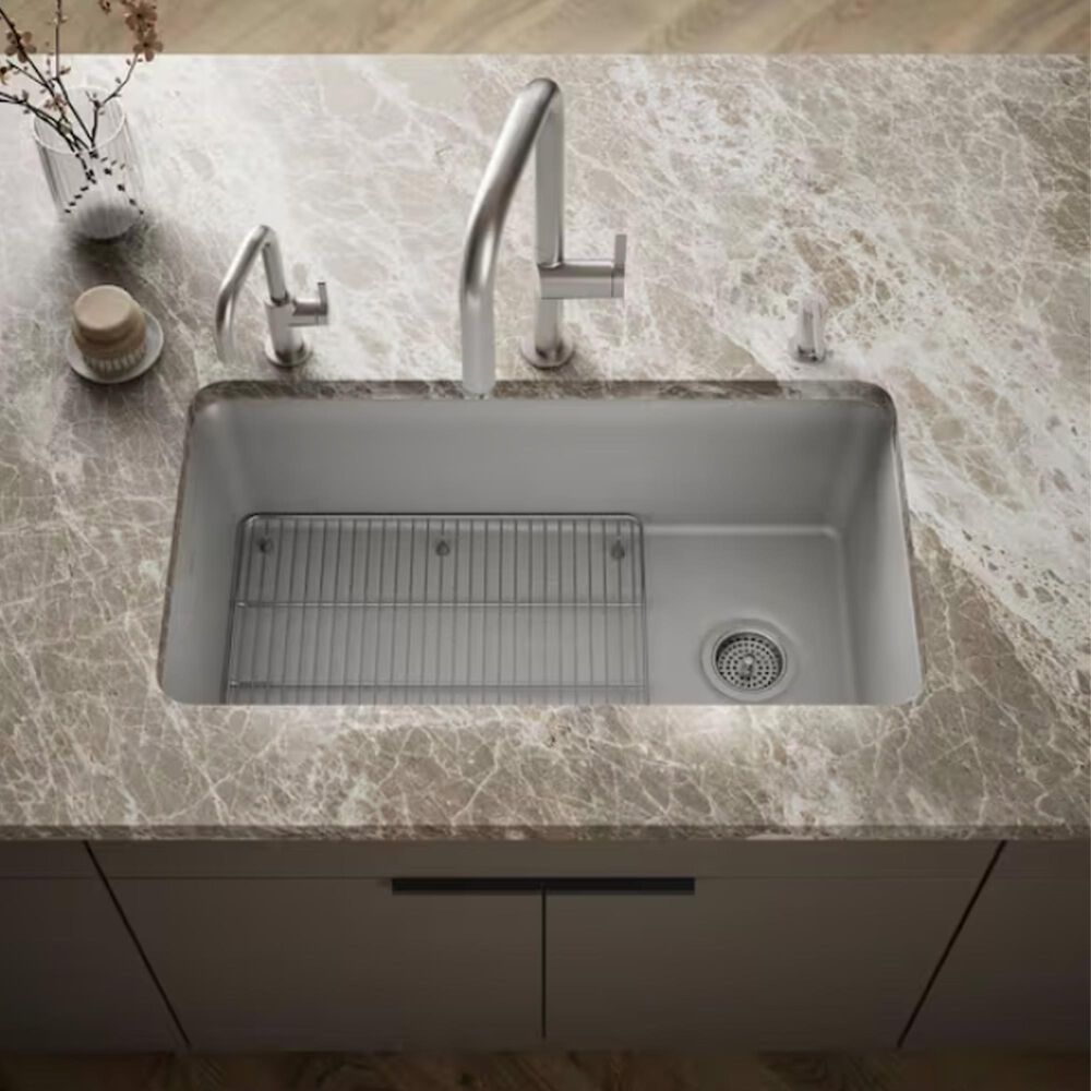 Kohler Cairn 33.5" Single Bowl Sink in Matte Grey, , large