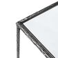 Furniture of America Lalia Coffee Table with Tempered Glass Top and Bullnose Edge in Gun Metal, , large