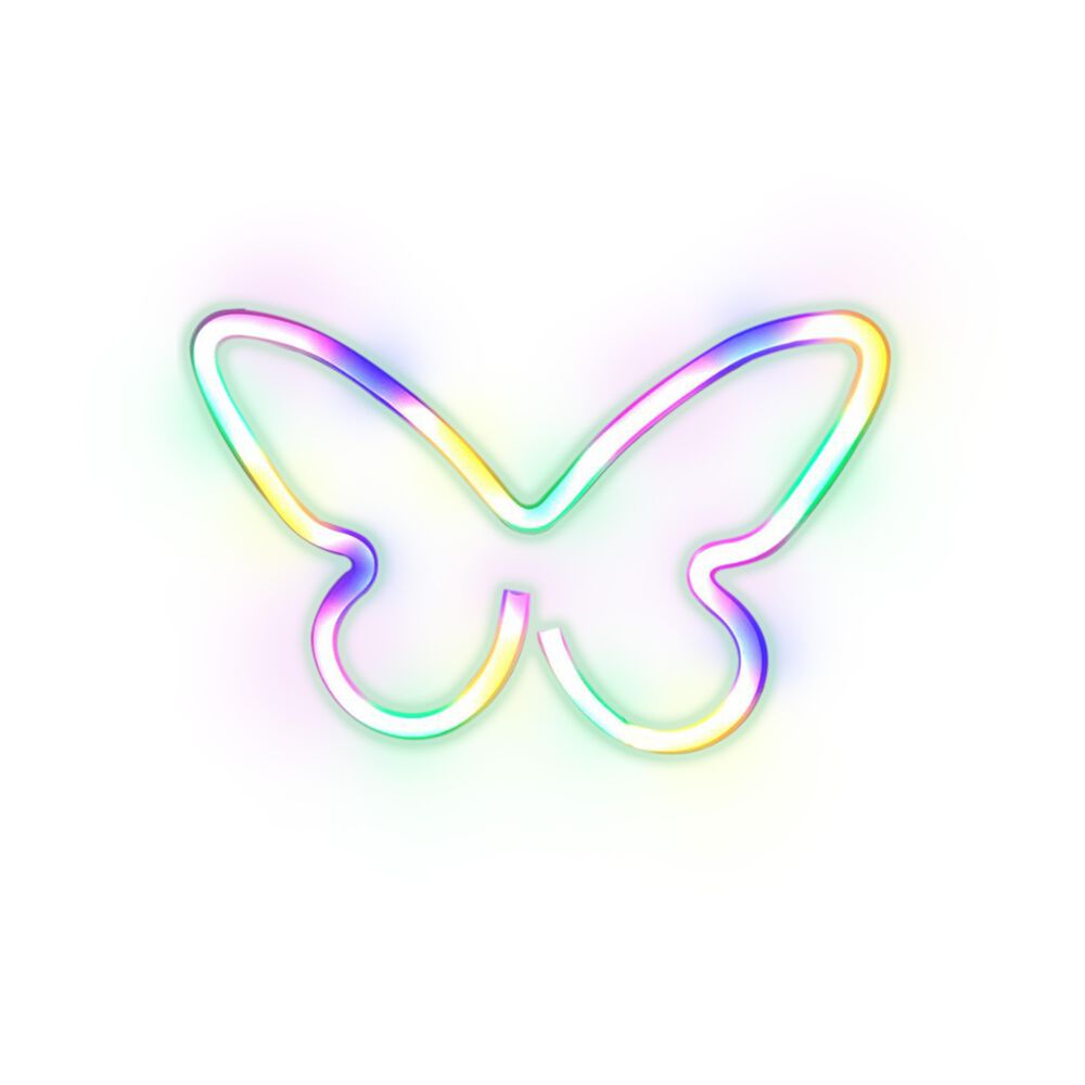 iLLUMINA Butterfly LED 6" Wall Sign in Multi Color, , large