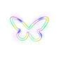 iLLUMINA Butterfly LED 6" Wall Sign in Multi Color, , large