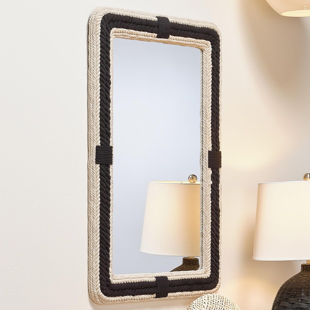 Splendor Living Yardwick Wall Mirror in Black and Off White, , large