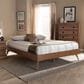 Baxton Studio Lissette Full Platform Bed Frame in Walnut Brown, , large