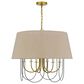 Cal Lighting Eupora 4-Light Chandelier in Antique Brass and Black, , large