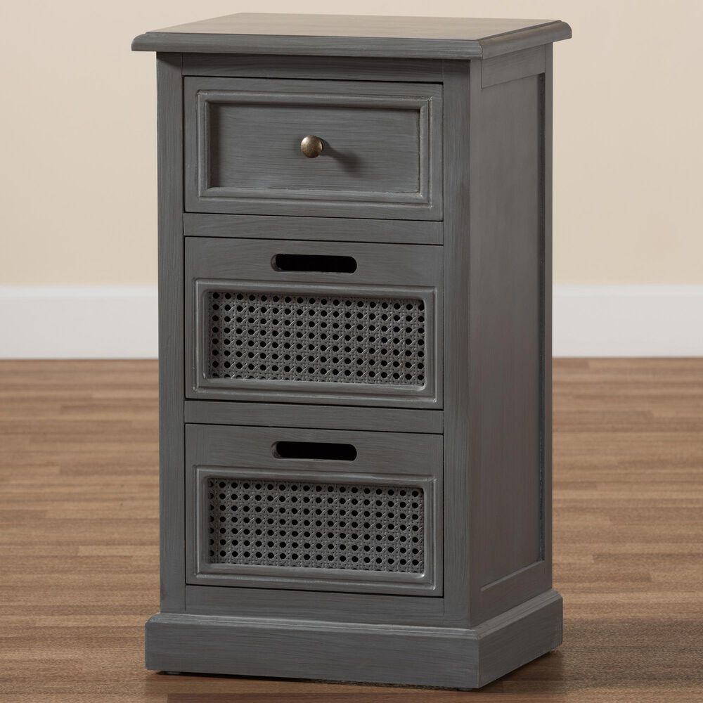 Baxton Studio Sheldon End Table in Grey, , large