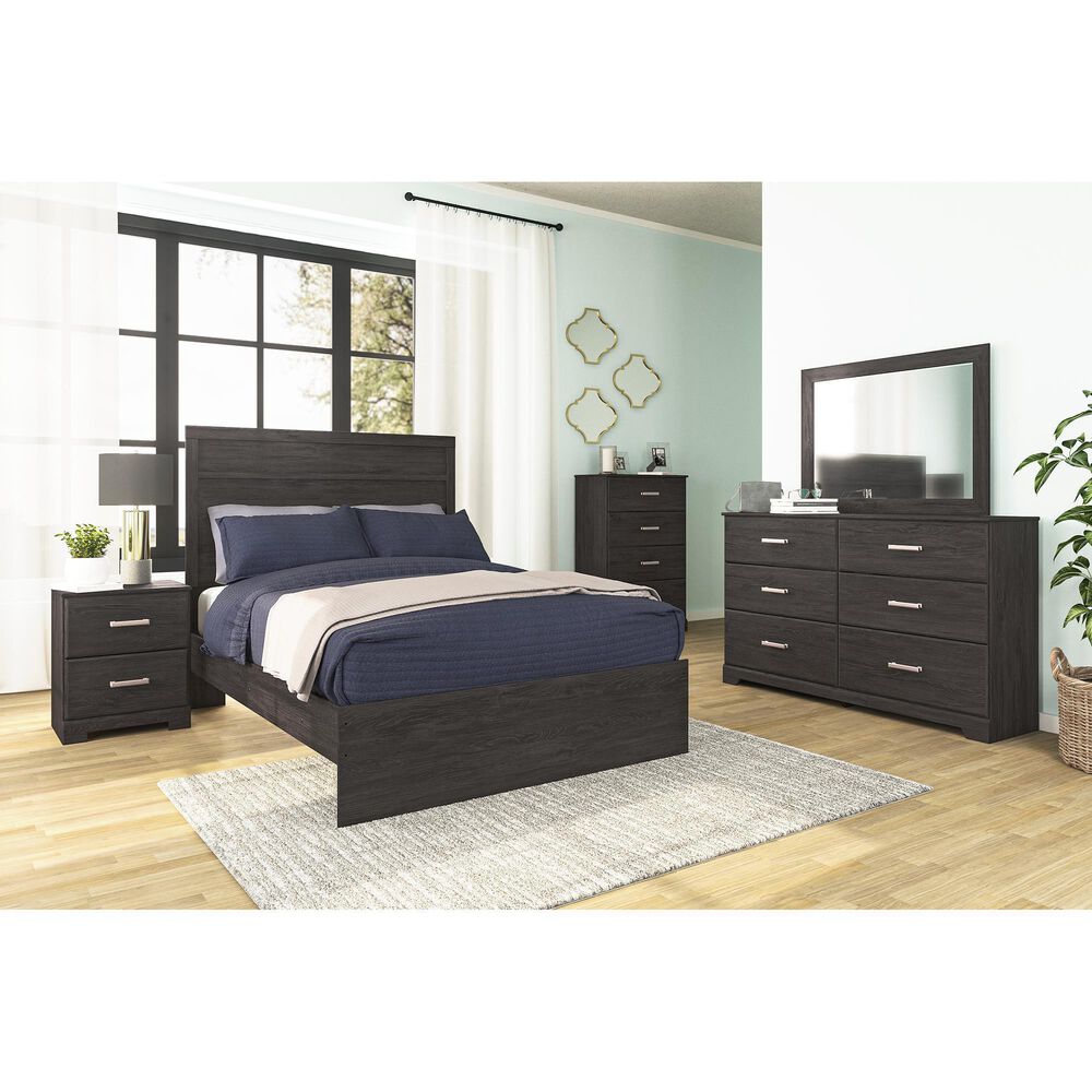 Ashley Belachime 6 Drawer Dresser and Mirror in Dark Charcoal, , large