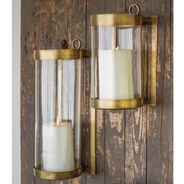 Kalalou Large Wall Hurricane in Antique Brass, , large