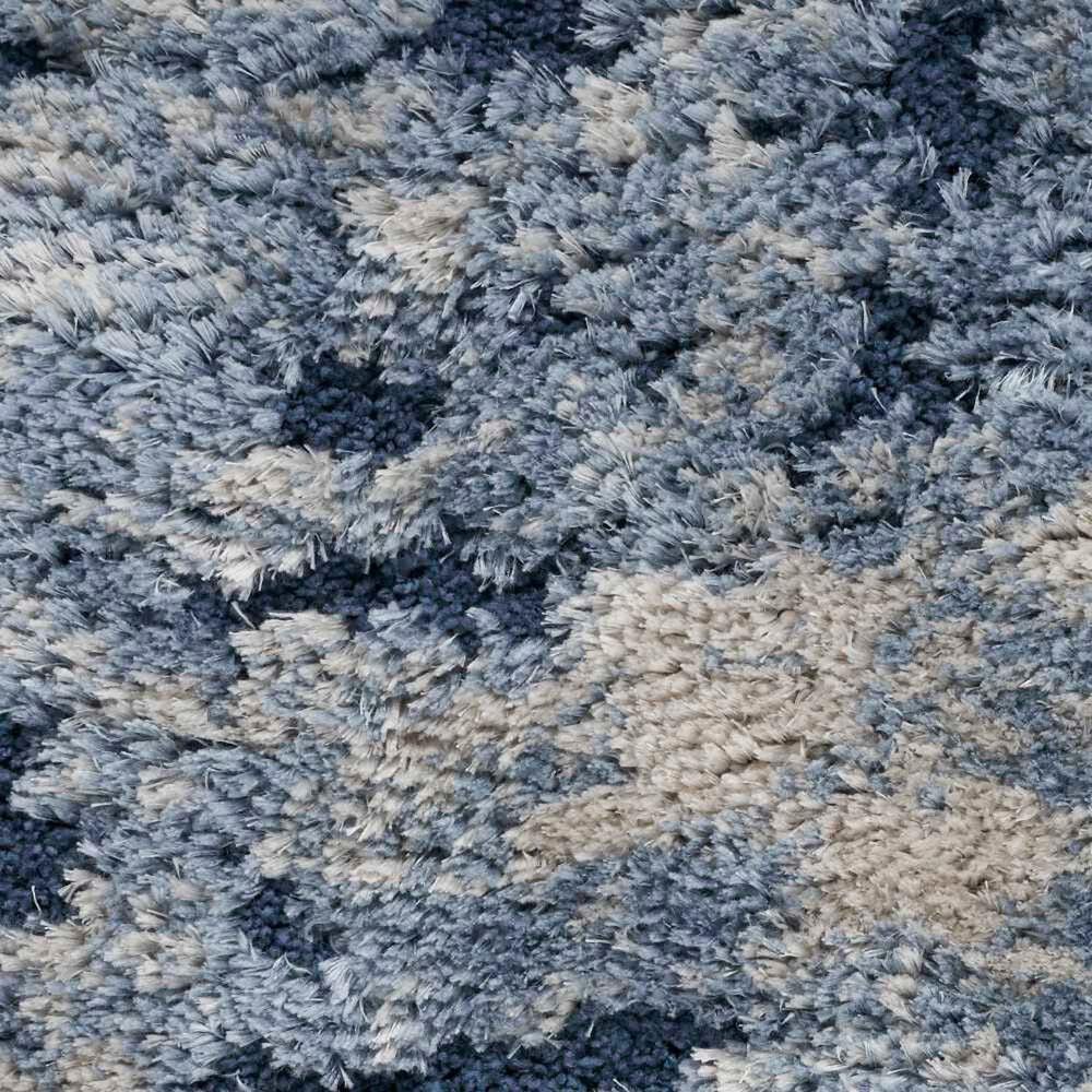 Nourison Dreamy Shag Abstract 4&#39; x 6&#39; Light Blue Area Rug, , large