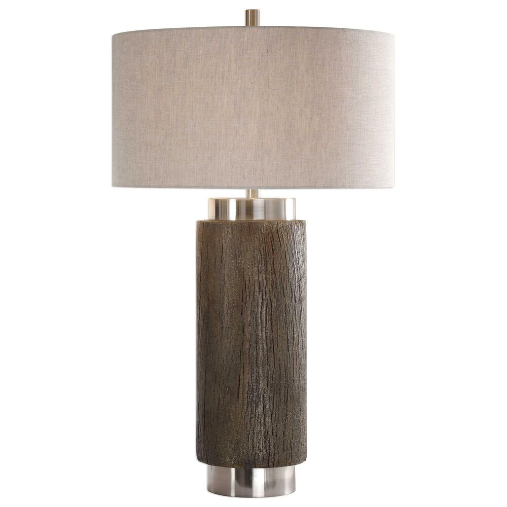 Uttermost Cheraw Table Lamp in Driftwood and Brushed Nickel, , large