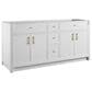 James Martin Bellshire 72" Double Bathroom Vanity in Bright White with 3 cm Siberian Silestone Top, Rectangular Sinks and FreePower Wireless Charger, , large